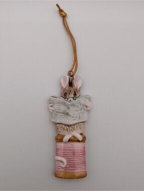 Vintage 1984 Beatrix Potter Tailor Of Gloucester Ornament Ceramic, Schmid, Japan